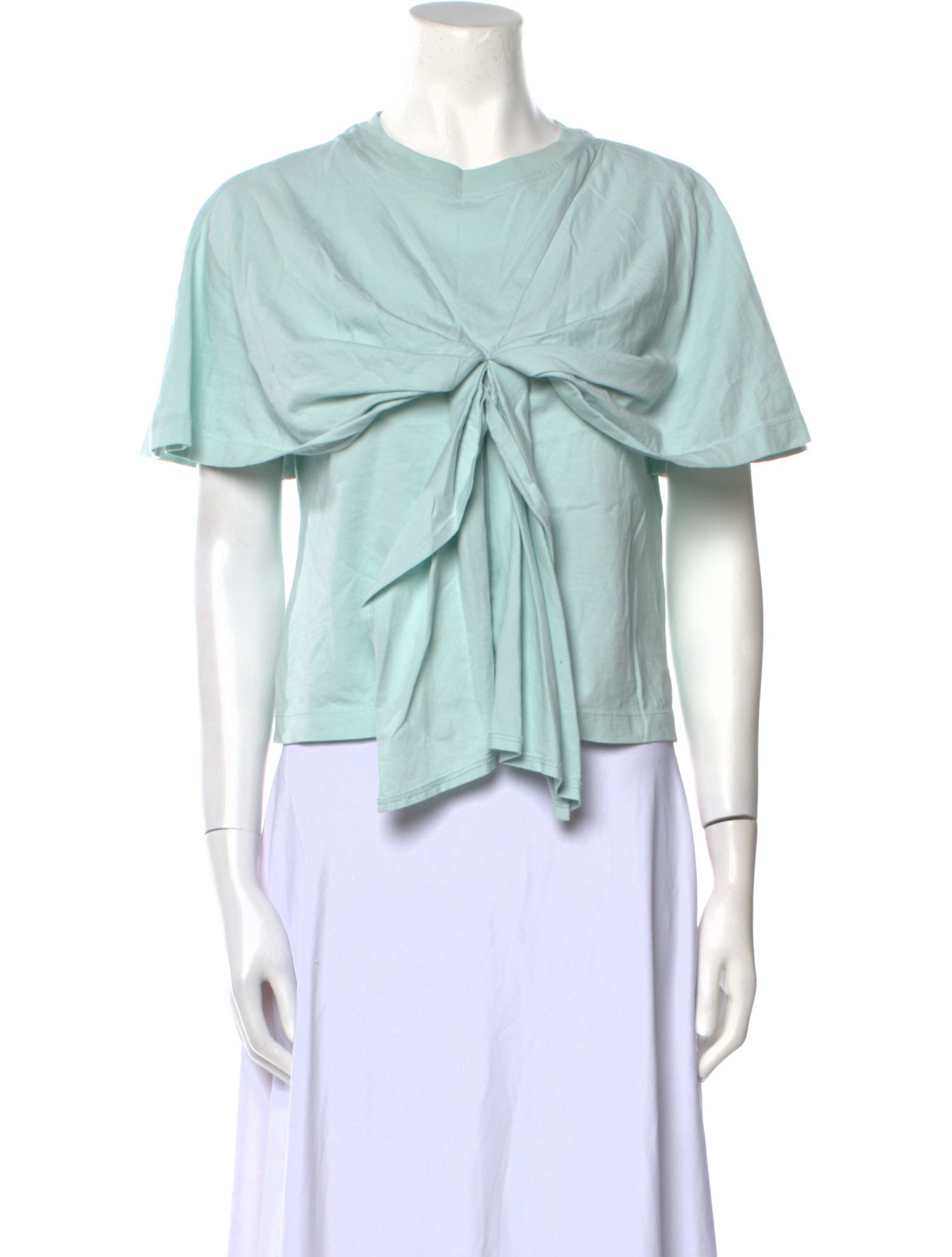 See by Chloé Bateau Neckline Short Sleeve Crop Top