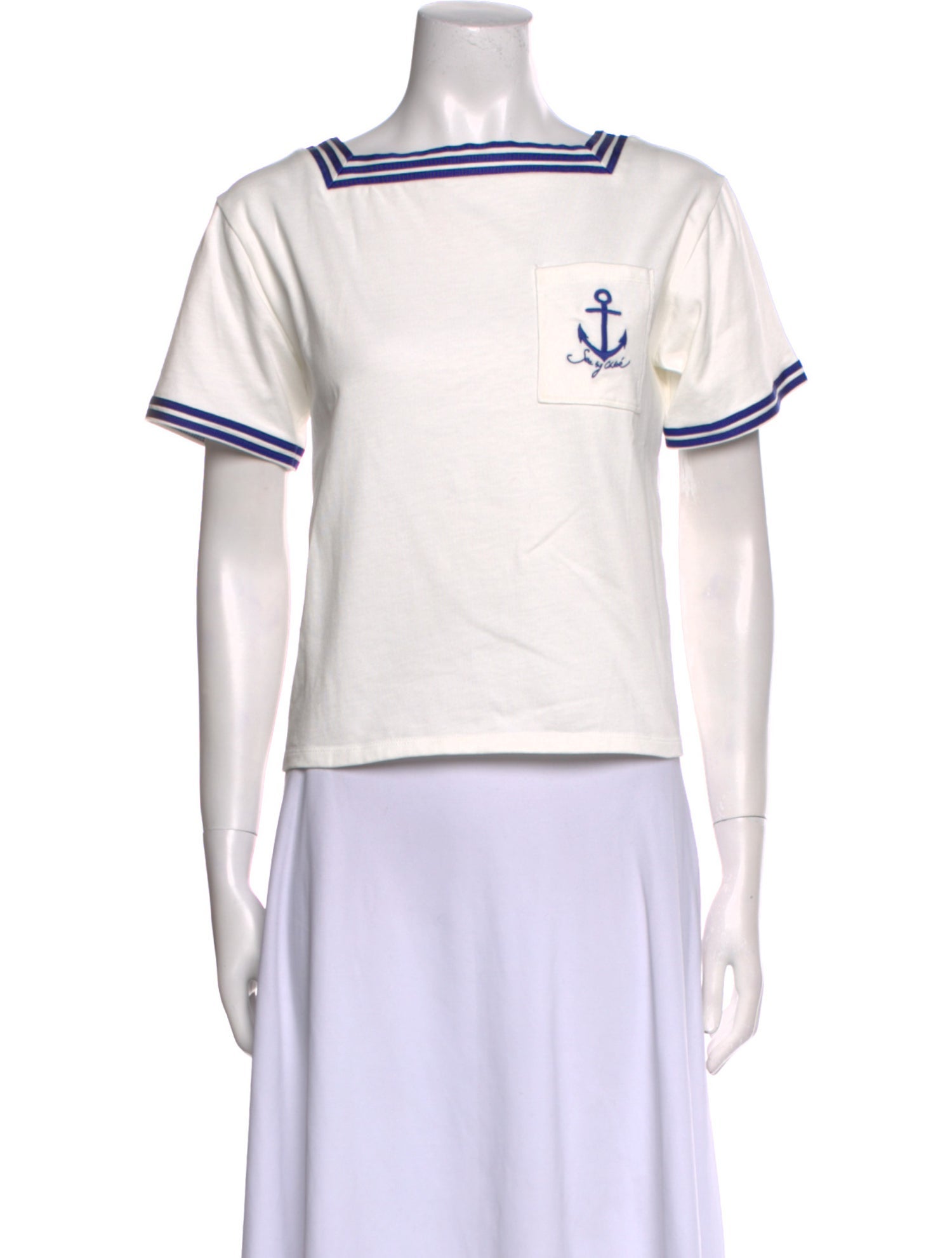 See by Chloé Square Neckline Short Sleeve T-Shirt