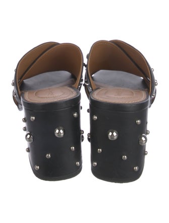 See by Chloé Leather Studded Accents Slides