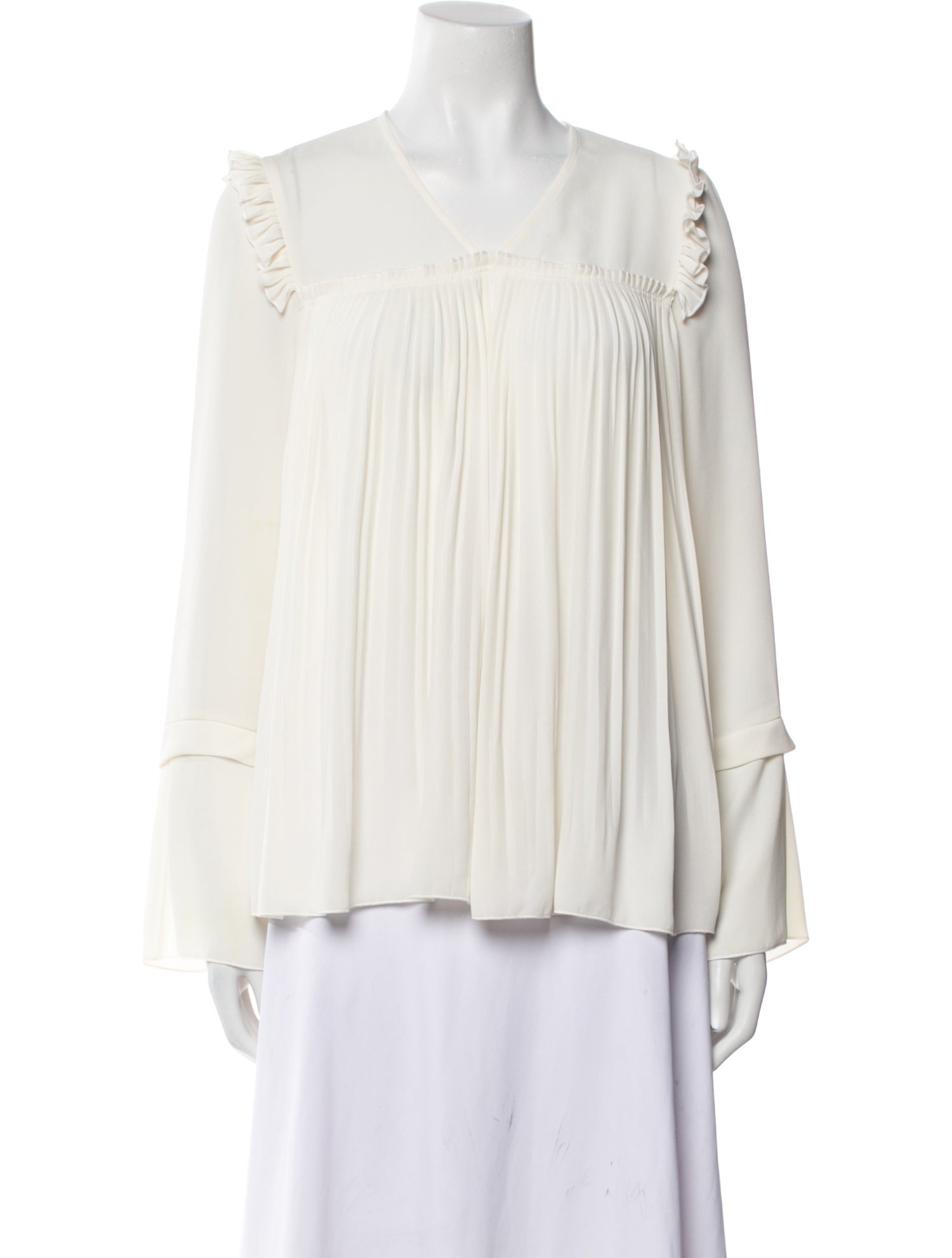 See by Chloé V-Neck Long Sleeve Blouse