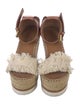 See by Chloé Leather Raw-Edge Trim Espadrilles