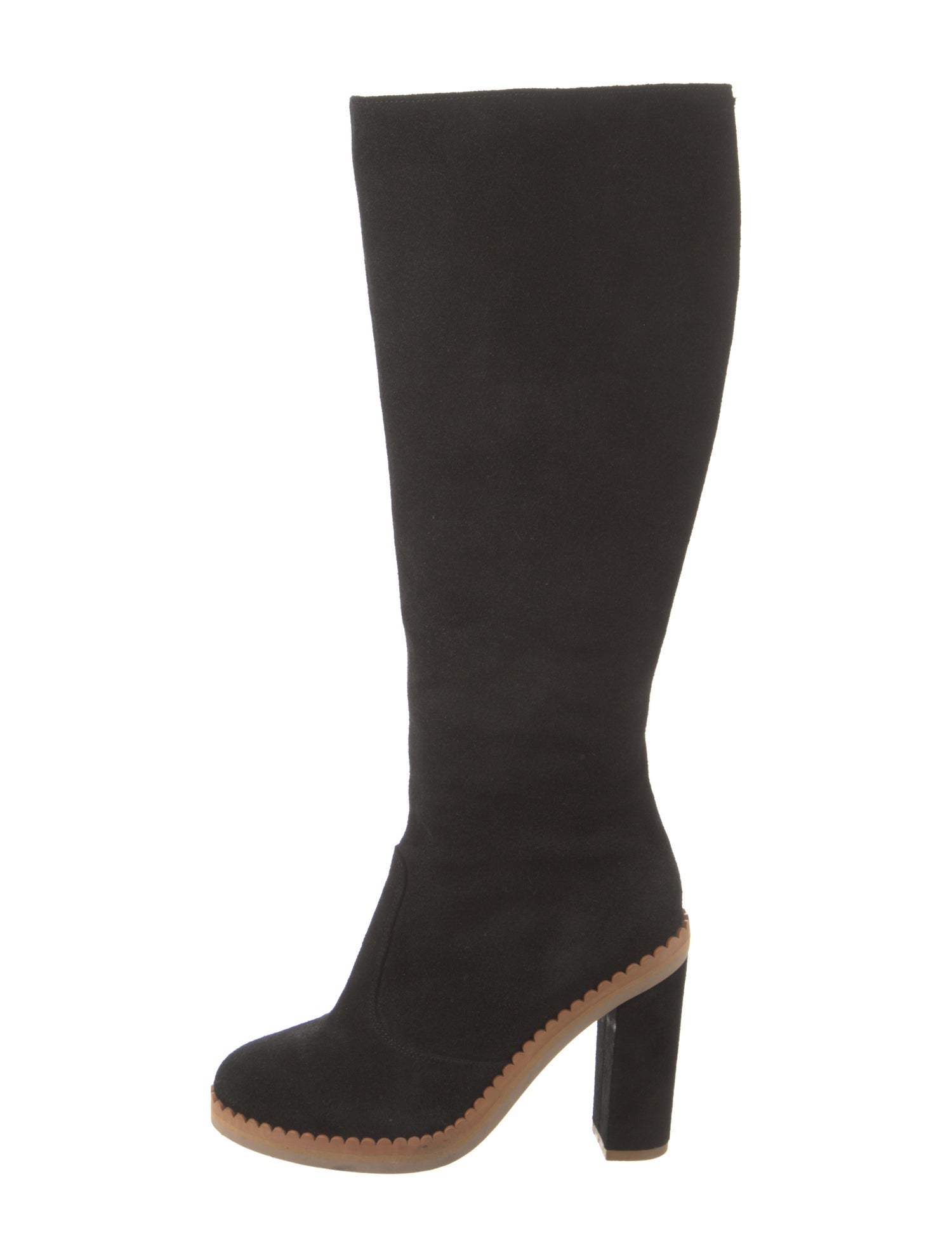 See by Chloé Suede Scalloped Accent Boots