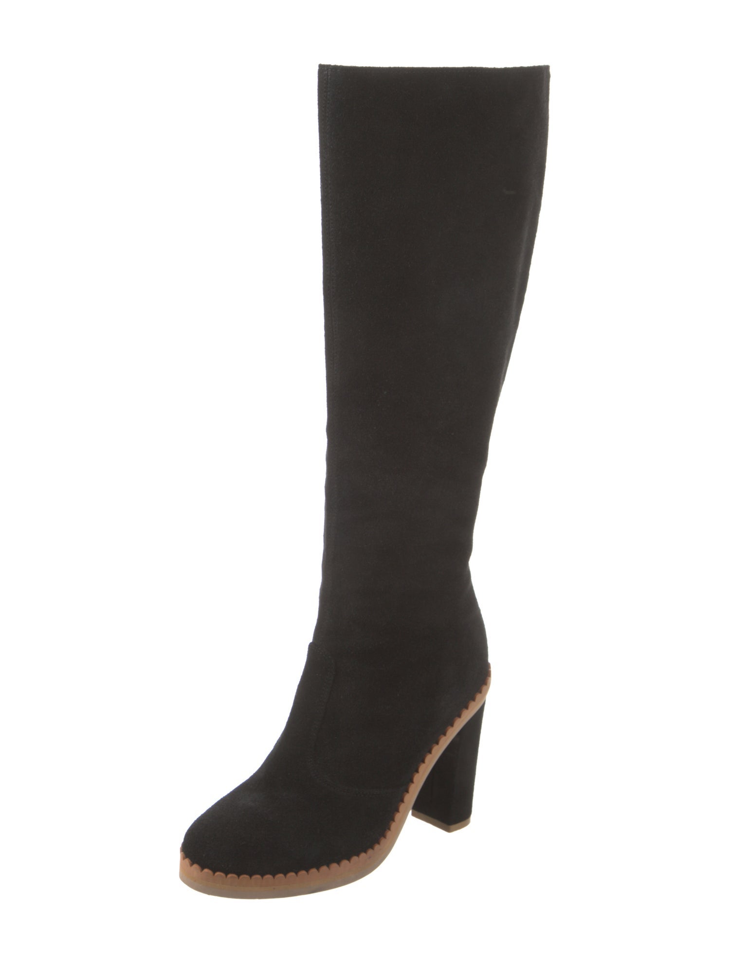 See by Chloé Suede Scalloped Accent Boots