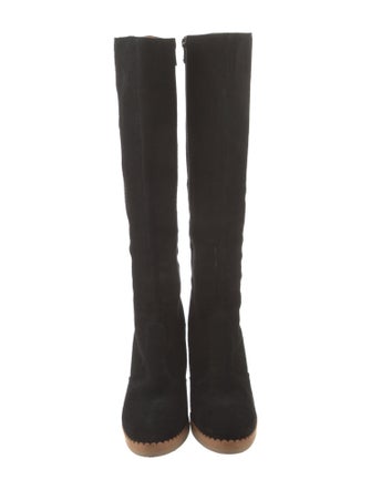 See by Chloé Suede Scalloped Accent Boots