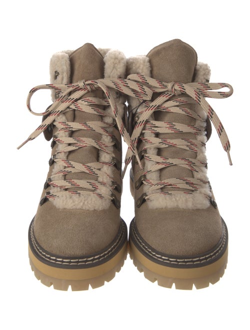 See by Chloé Suede Patterned Lace-Up Boots