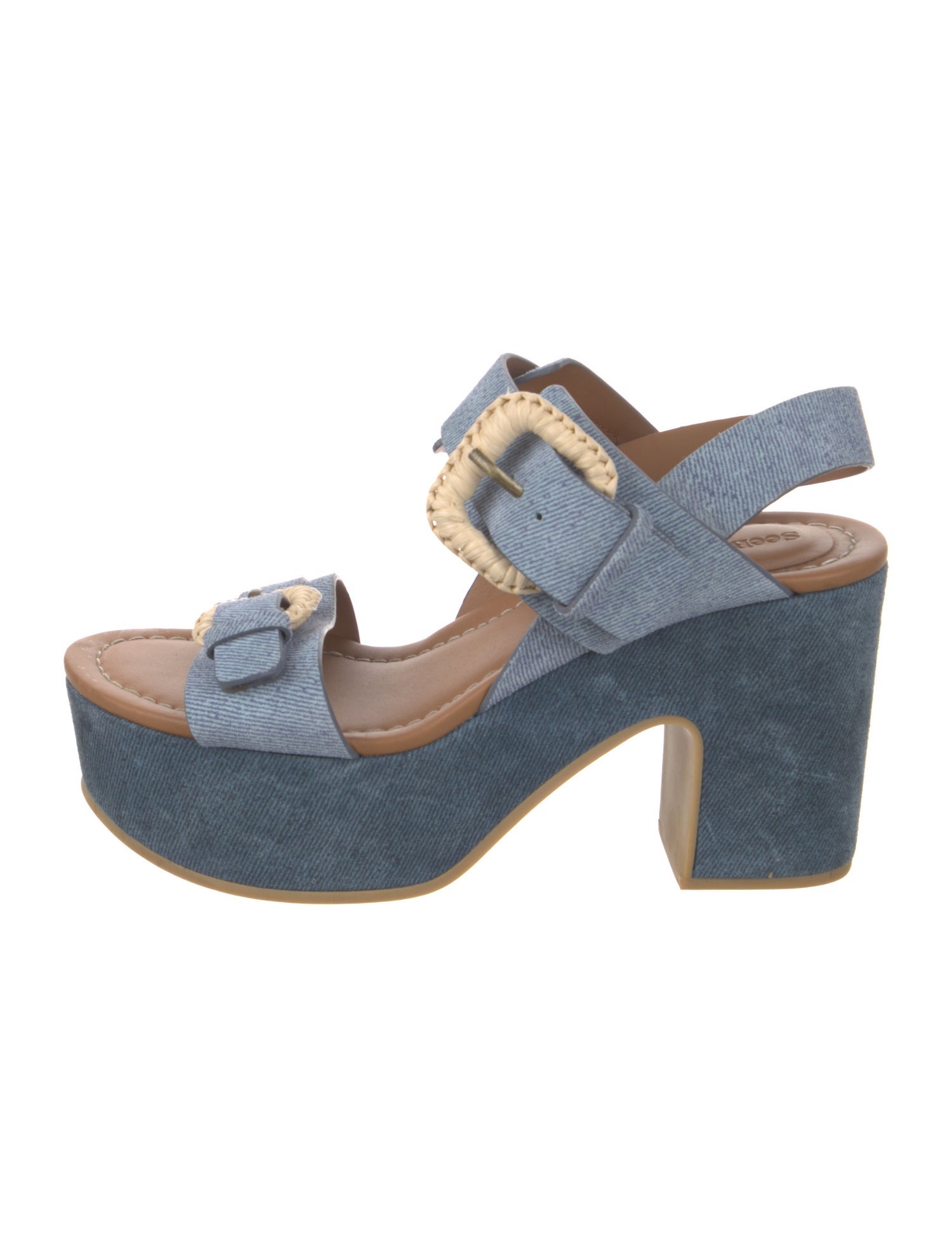 See by Chloé Denim Slingback Sandals