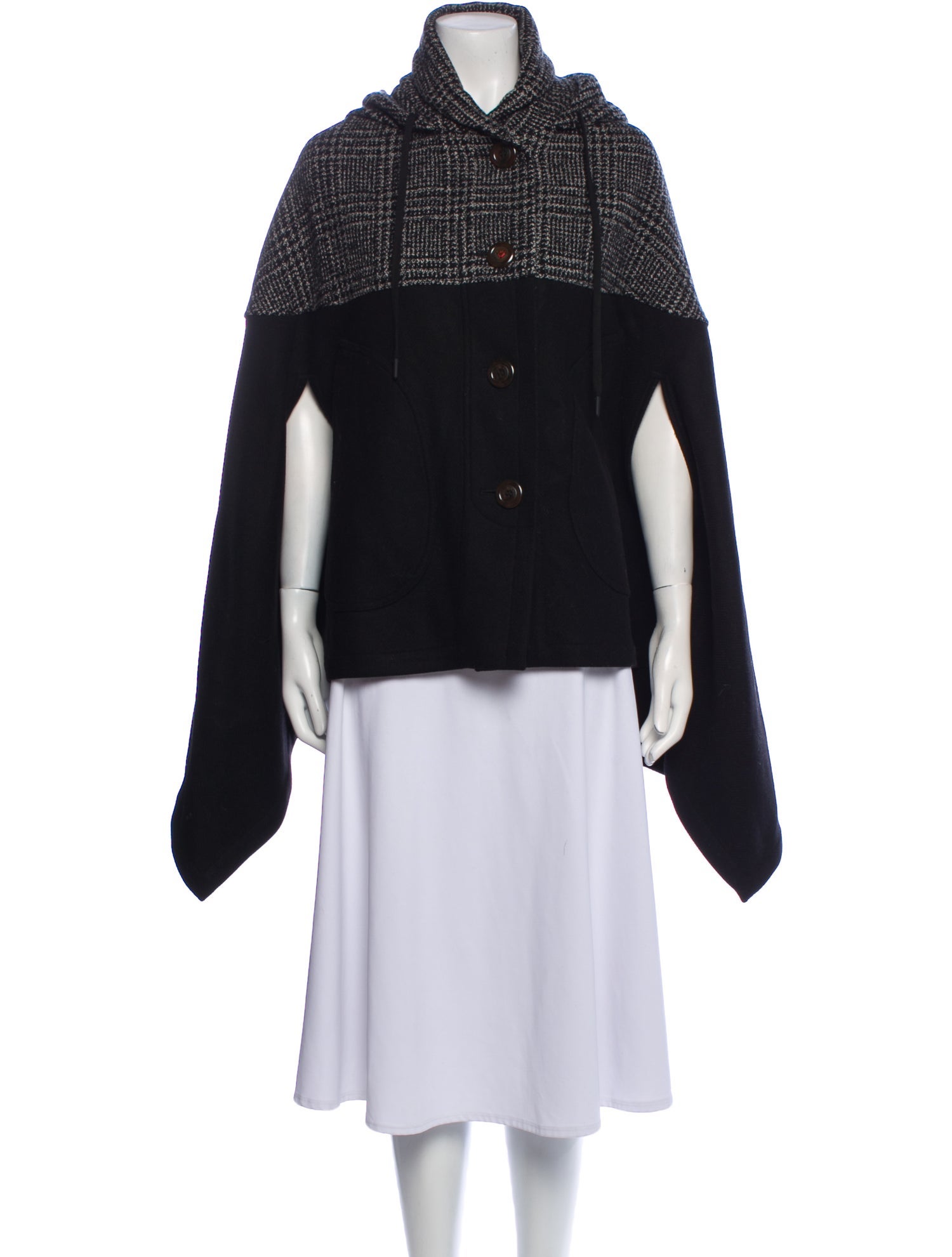 See by Chloé Wool Plaid Print Jacket