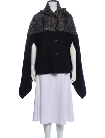 See by Chloé Wool Plaid Print Jacket