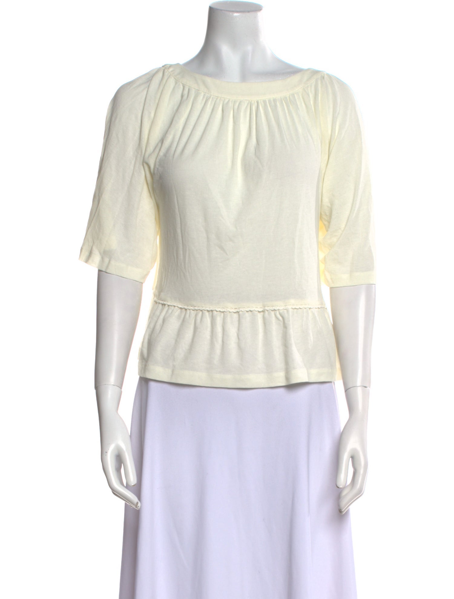 See by Chloé Scoop Neck Three-Quarter Sleeve Top