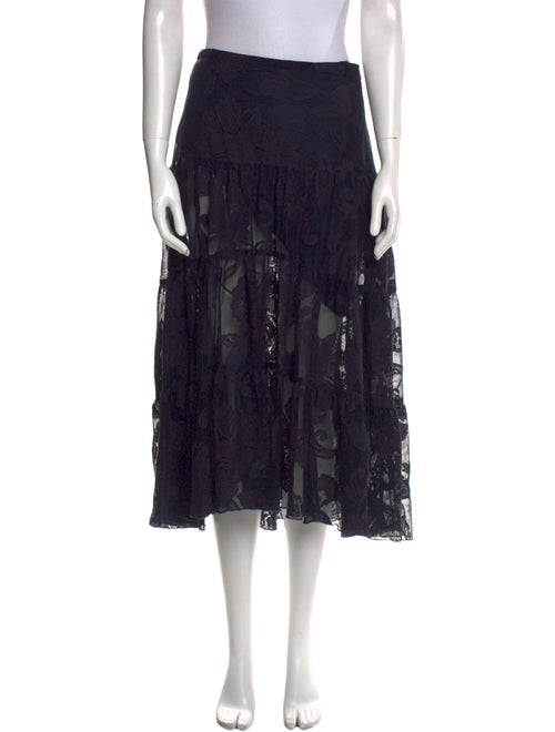 See by Chloé Lace Pattern Midi Length Skirt