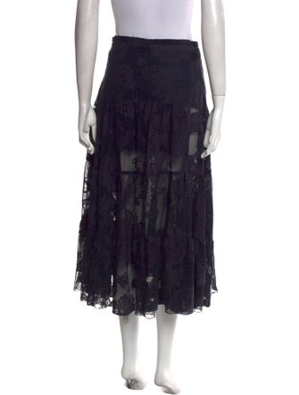 See by Chloé Lace Pattern Midi Length Skirt