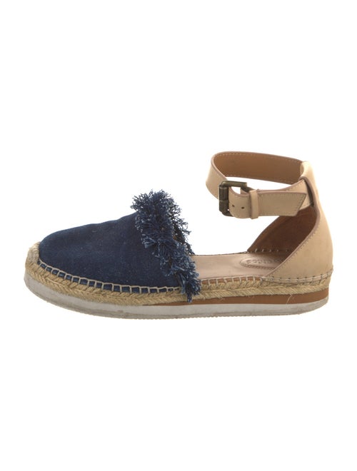 See by Chloé Denim Fringe Trim Accent Espadrilles