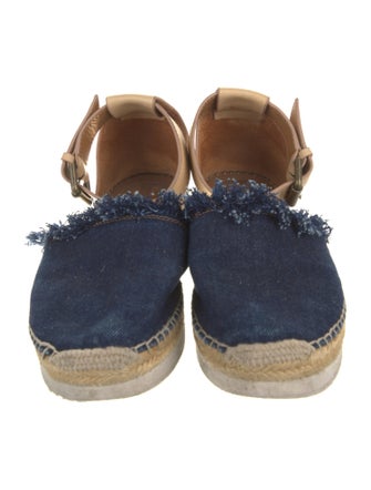 See by Chloé Denim Fringe Trim Accent Espadrilles