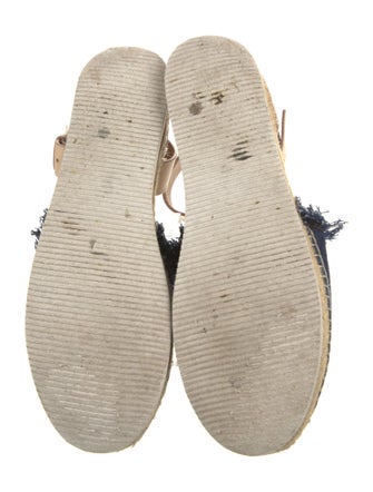 See by Chloé Denim Fringe Trim Accent Espadrilles