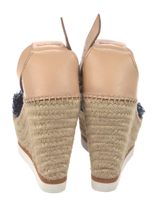 See by Chloé Denim Raw-Edge Trim Espadrilles