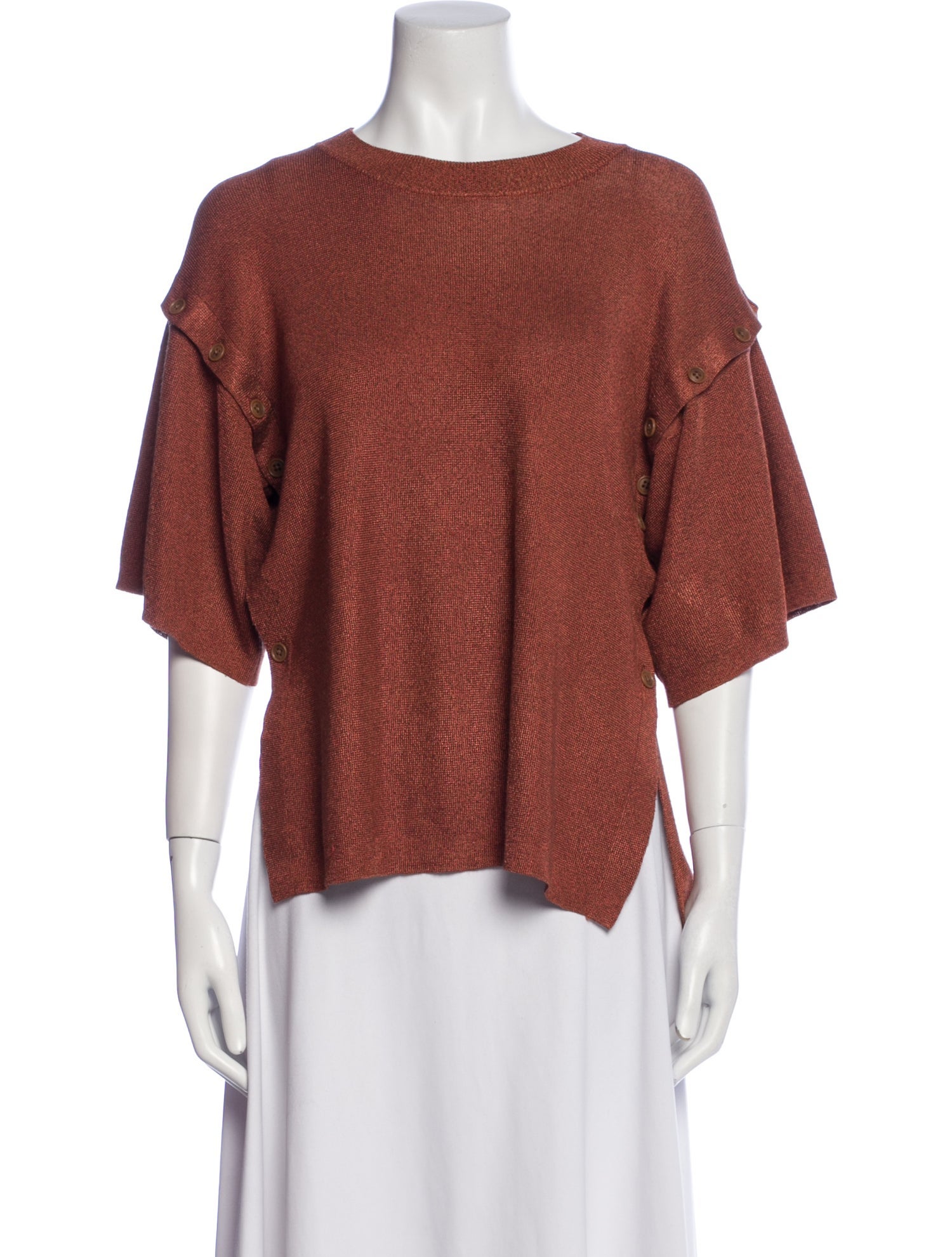 See by Chloé Bateau Neckline Short Sleeve Top