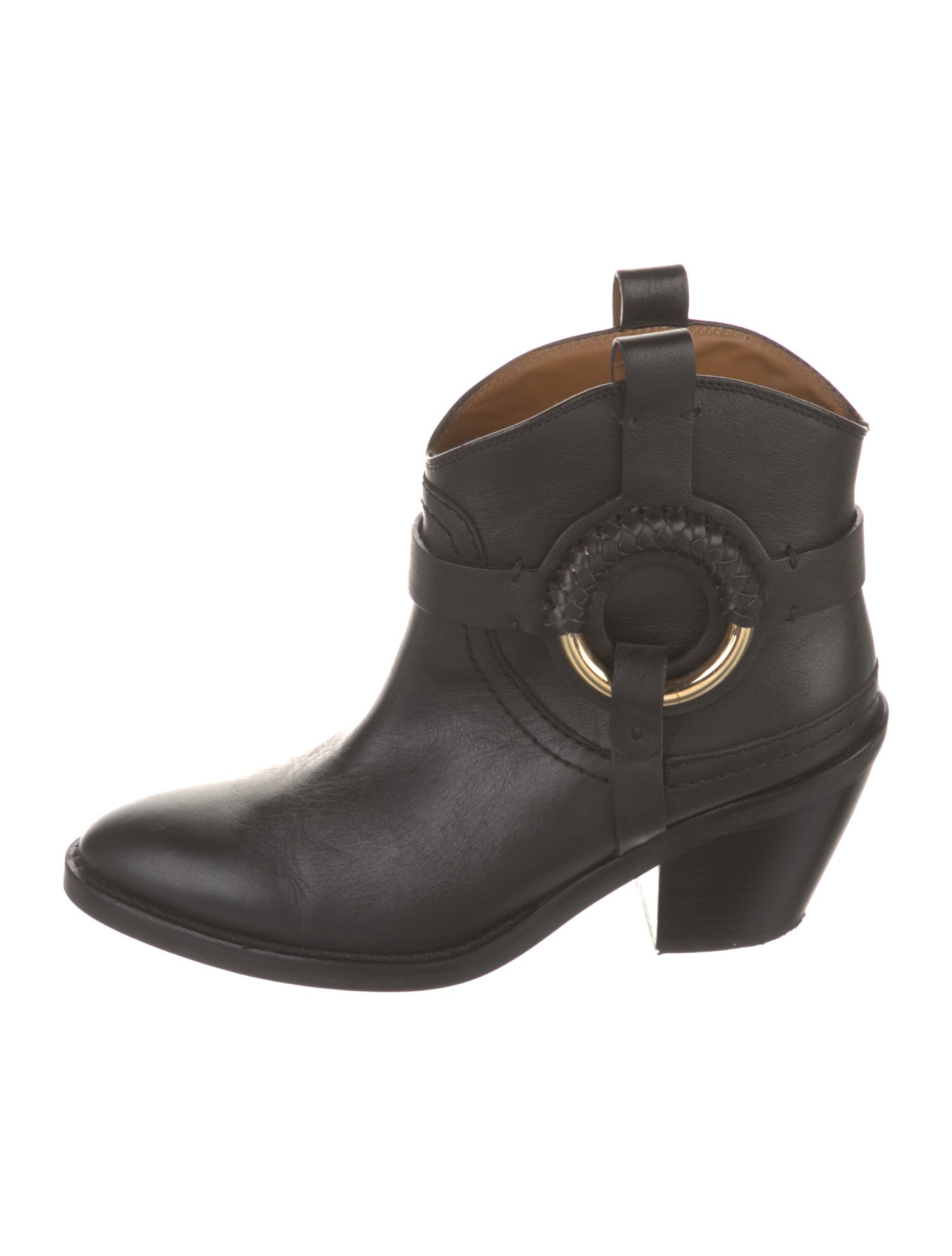 See by Chloé Leather Western Boots