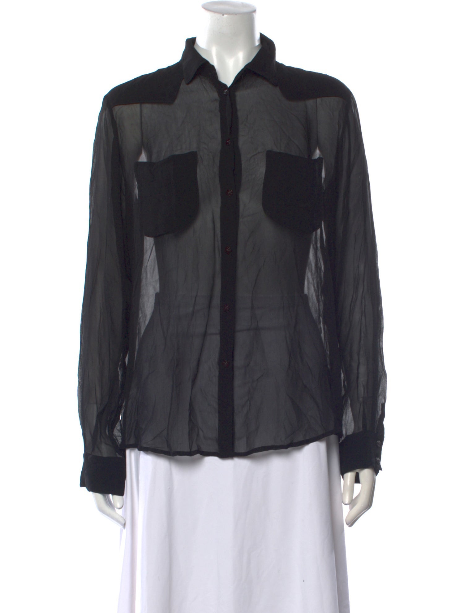 See by Chloé Long Sleeve Button-Up Top