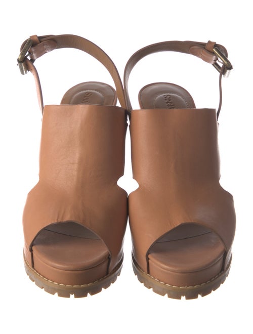 See by Chloé Leather Slingback Sandals