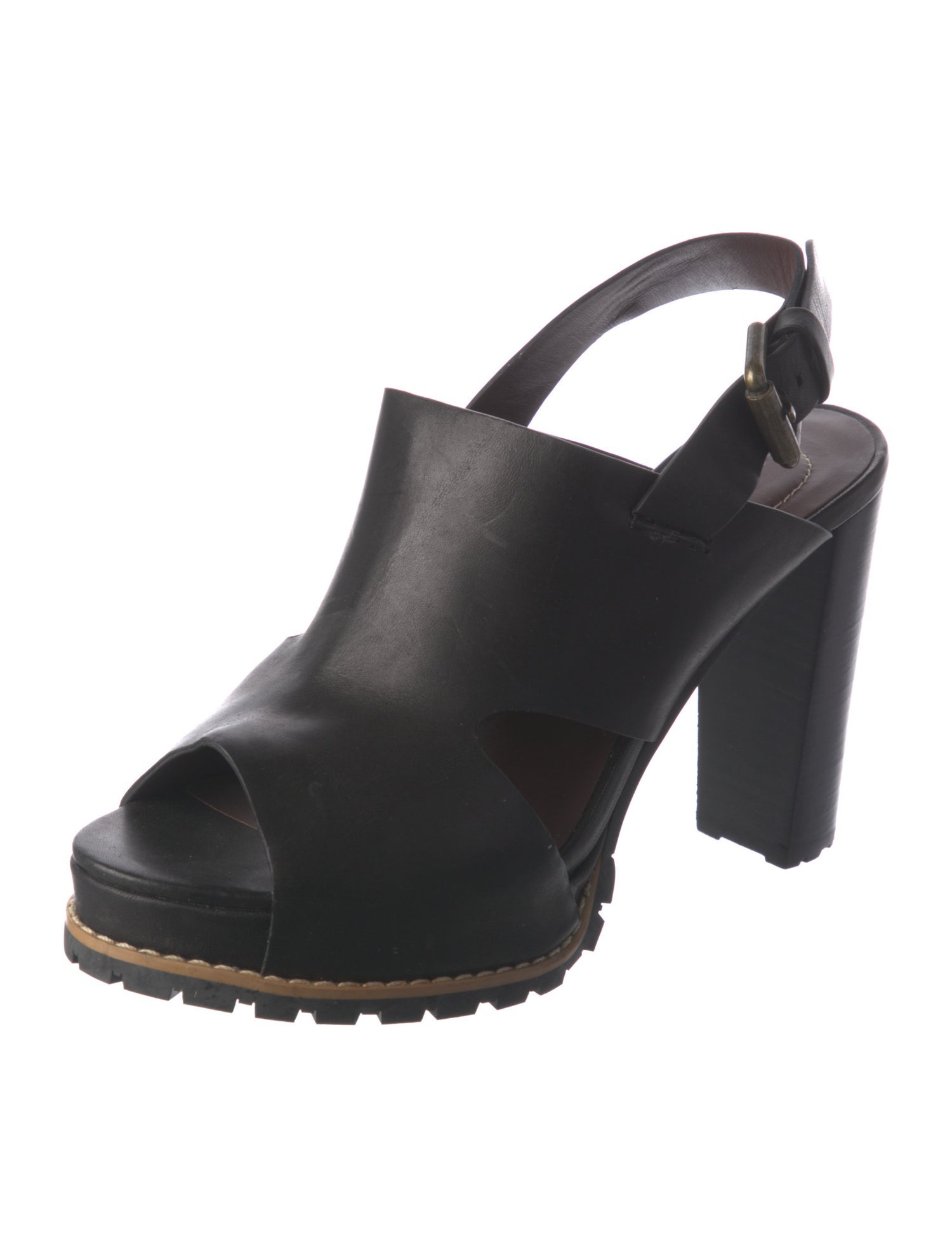 See by Chloé Leather Slingback Sandals