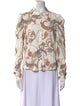 See by Chloé Printed Long Sleeve Button-Up Top