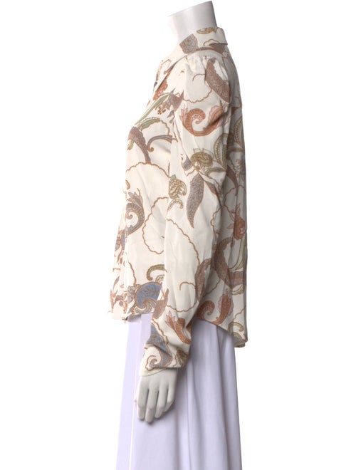 See by Chloé Printed Long Sleeve Button-Up Top