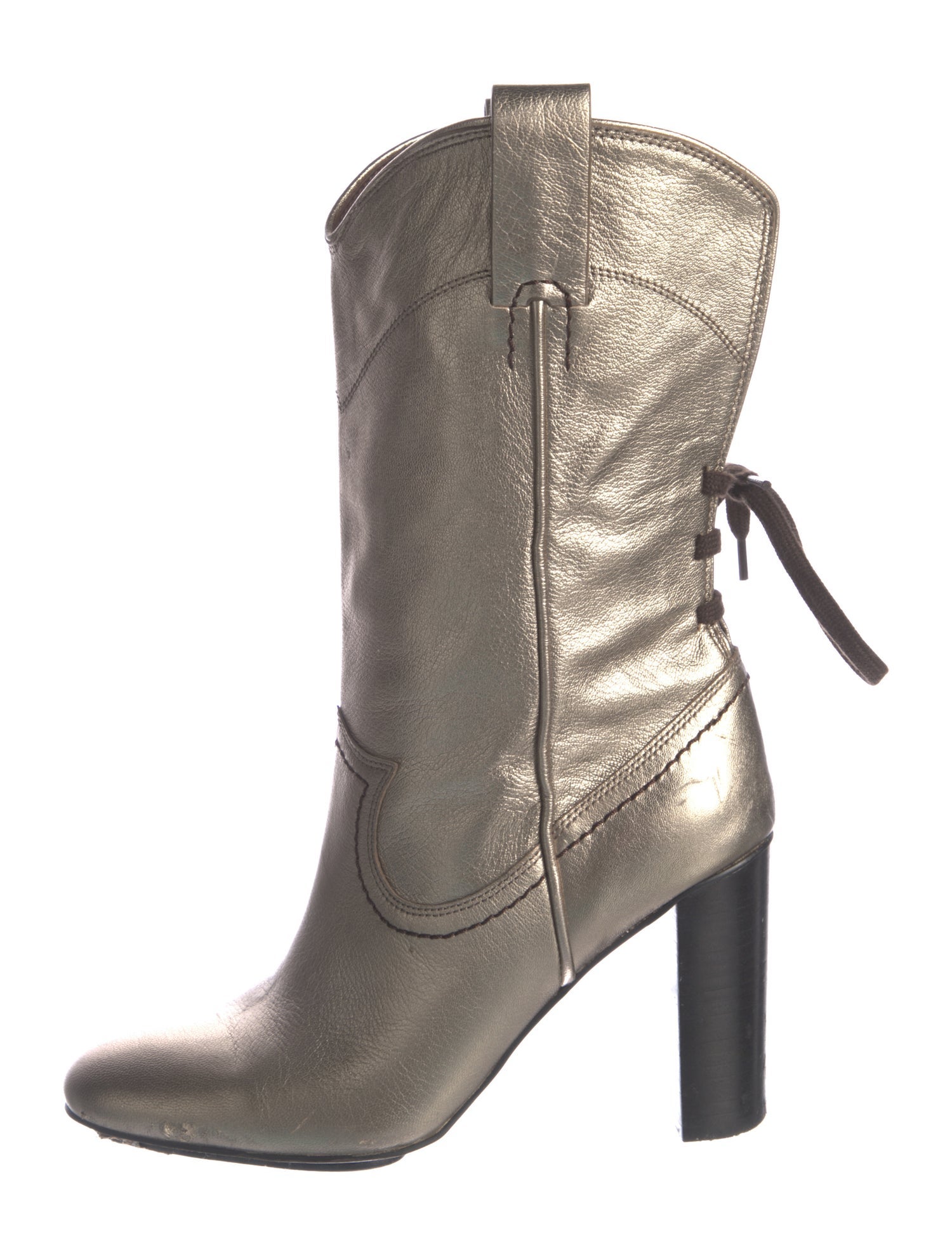 See by Chloé Leather Western Boots