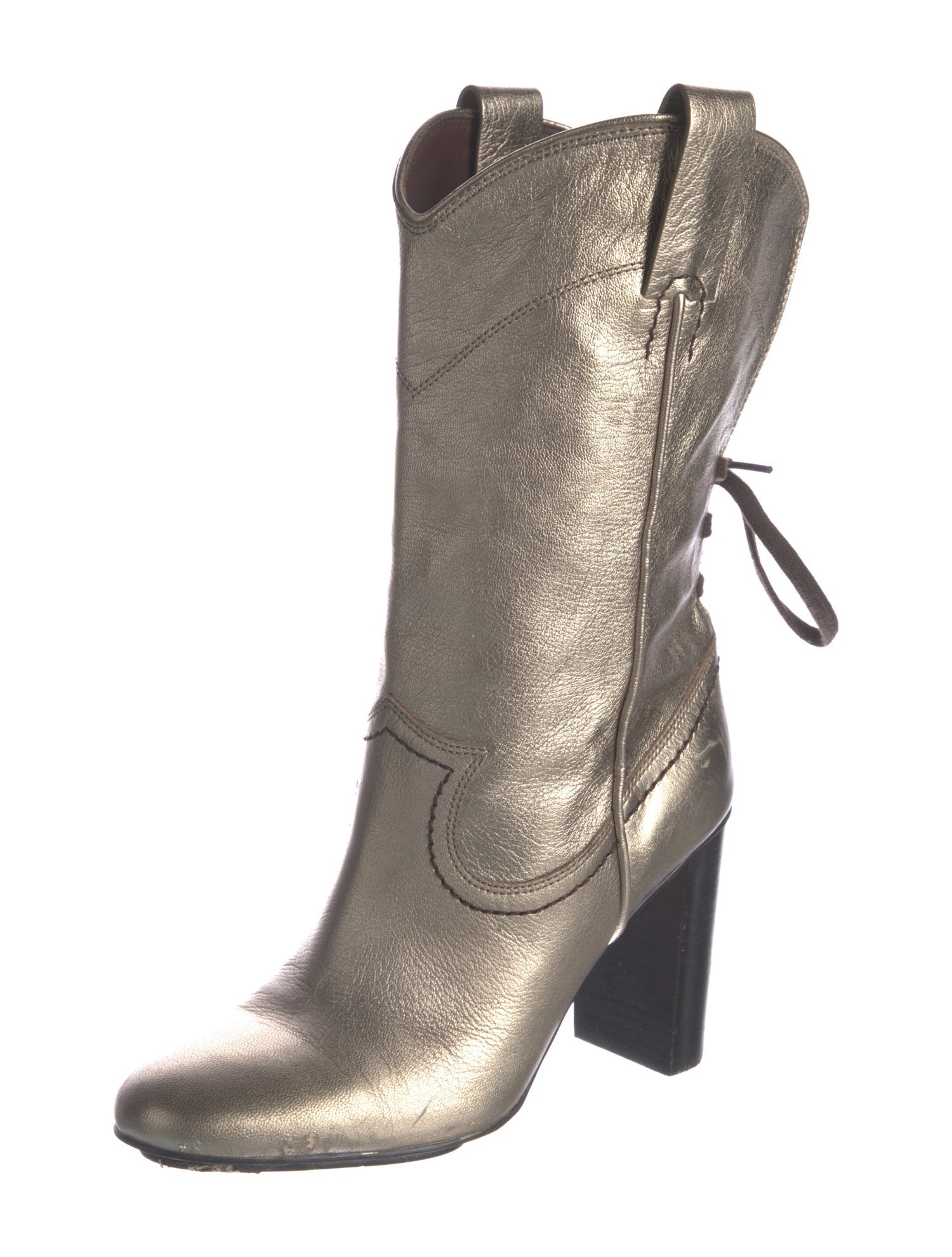 See by Chloé Leather Western Boots