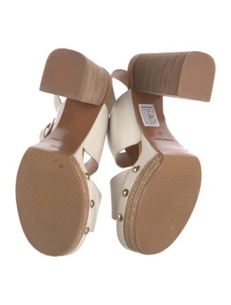 See by Chloé Leather Studded Accents Slingback Sandals