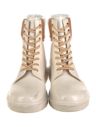 See by Chloé Rubber Colorblock Pattern Rain Boots