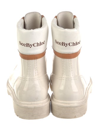 See by Chloé Rubber Colorblock Pattern Rain Boots