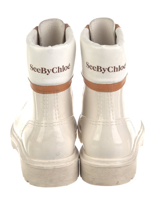 See by Chloé Rubber Colorblock Pattern Rain Boots