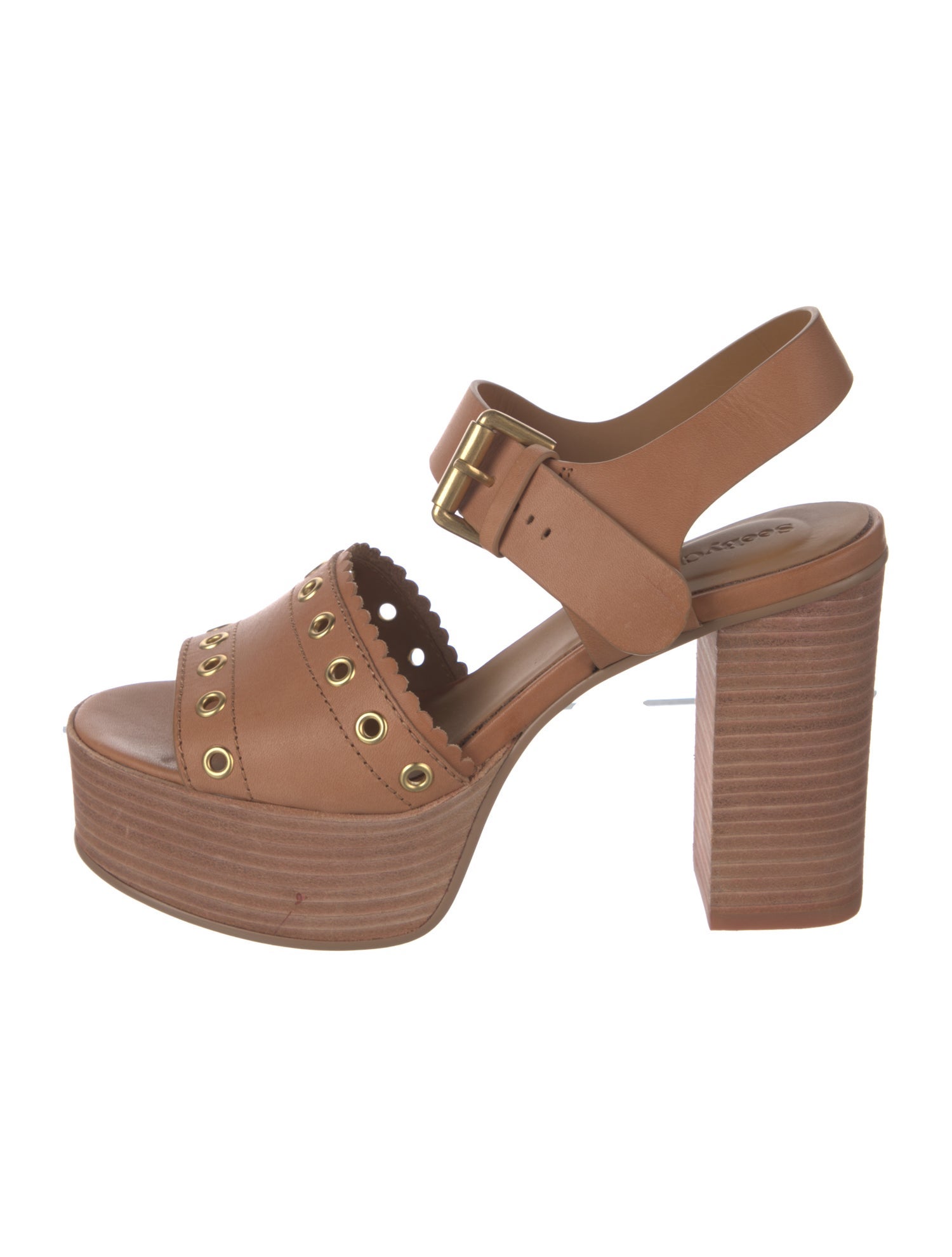 See by Chloé Leather Slingback Sandals