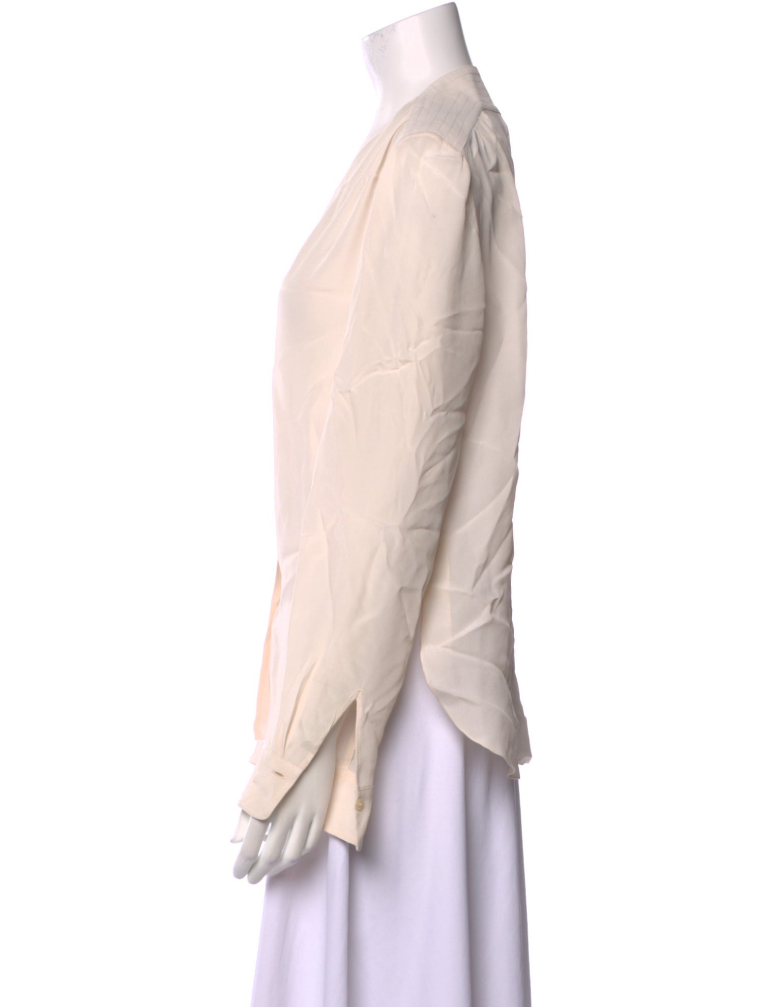 See by Chloé V-Neck Long Sleeve Button-Up Top