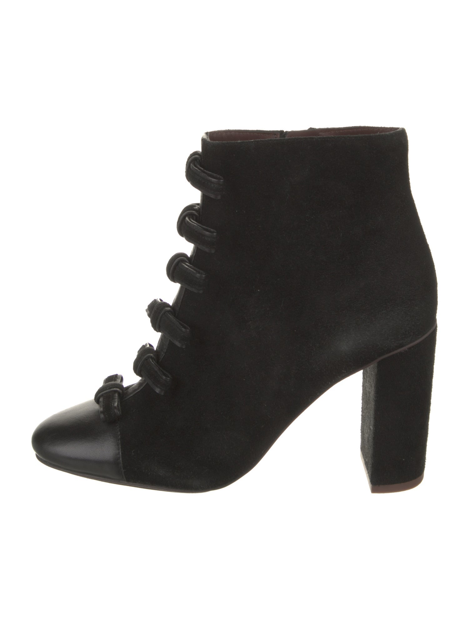 See by Chloé Suede Bow Accents Lace-Up Boots