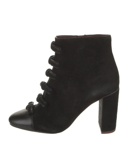 See by Chloé Suede Bow Accents Lace-Up Boots