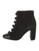 See by Chloé Suede Bow Accents Lace-Up Boots