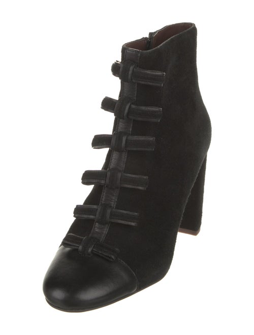 See by Chloé Suede Bow Accents Lace-Up Boots