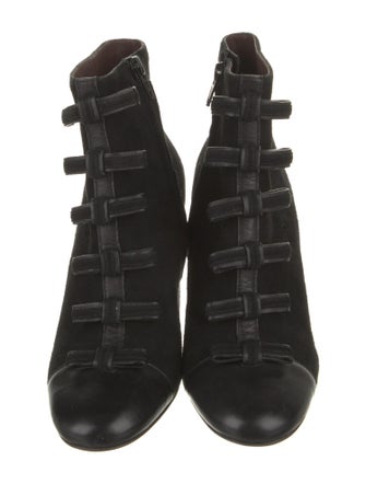 See by Chloé Suede Bow Accents Lace-Up Boots