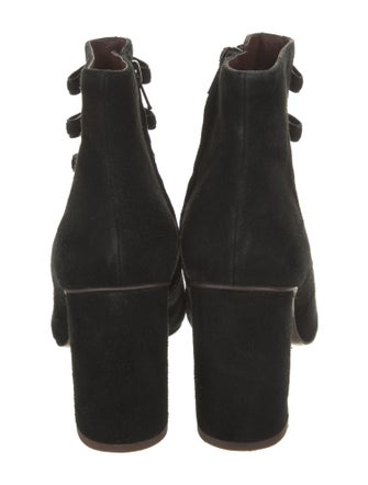 See by Chloé Suede Bow Accents Lace-Up Boots