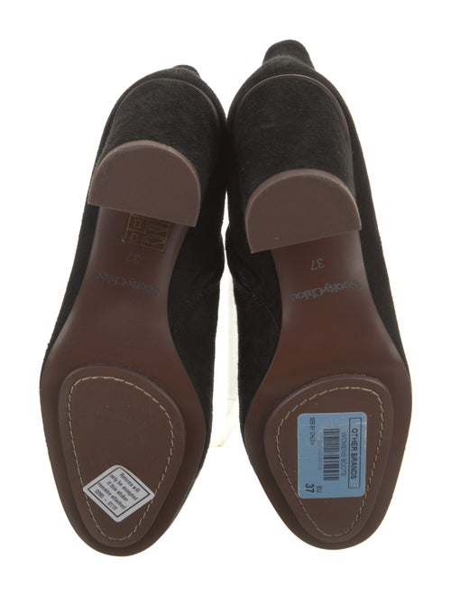 See by Chloé Suede Bow Accents Lace-Up Boots