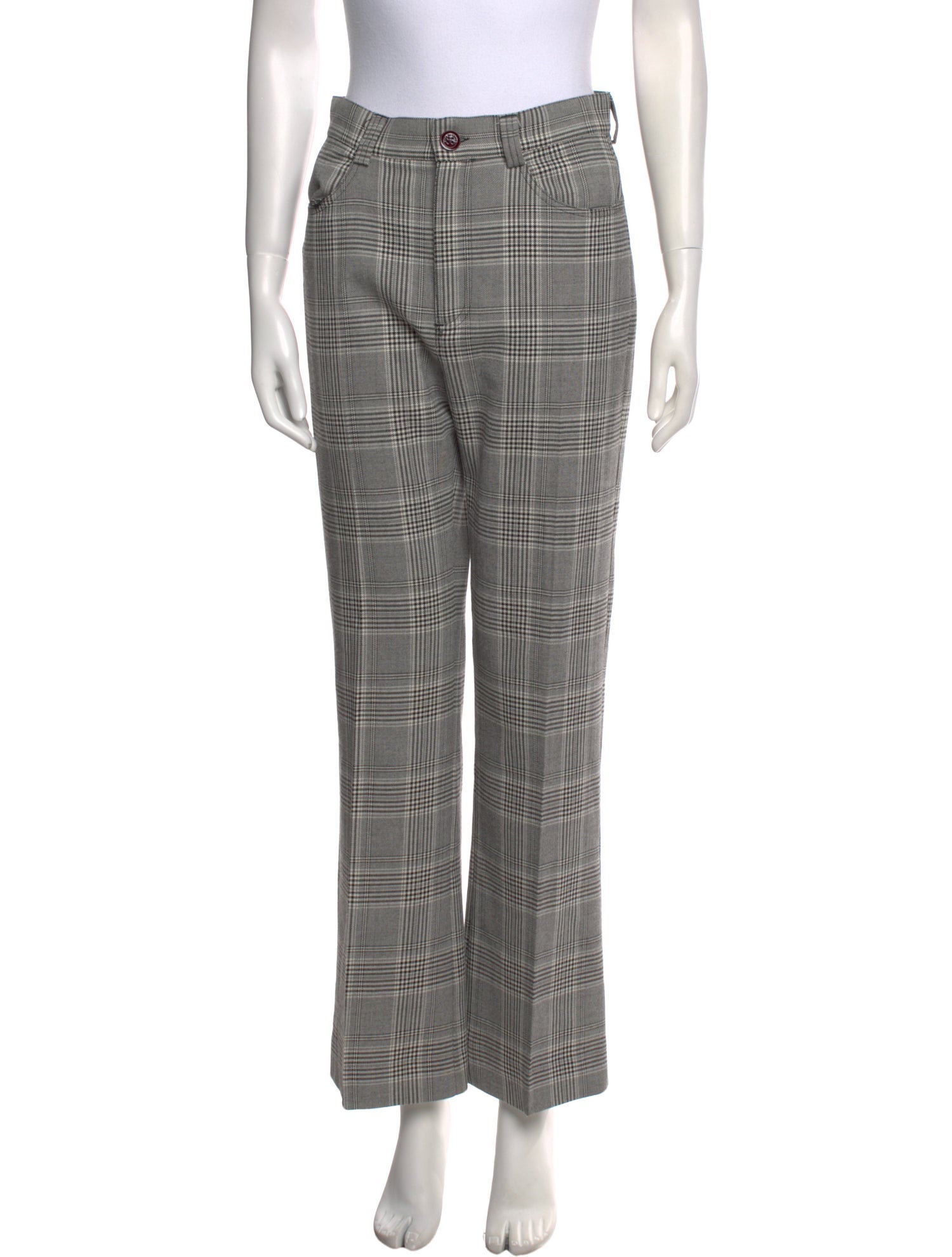 See by Chloé Plaid Print Wide Leg Pants