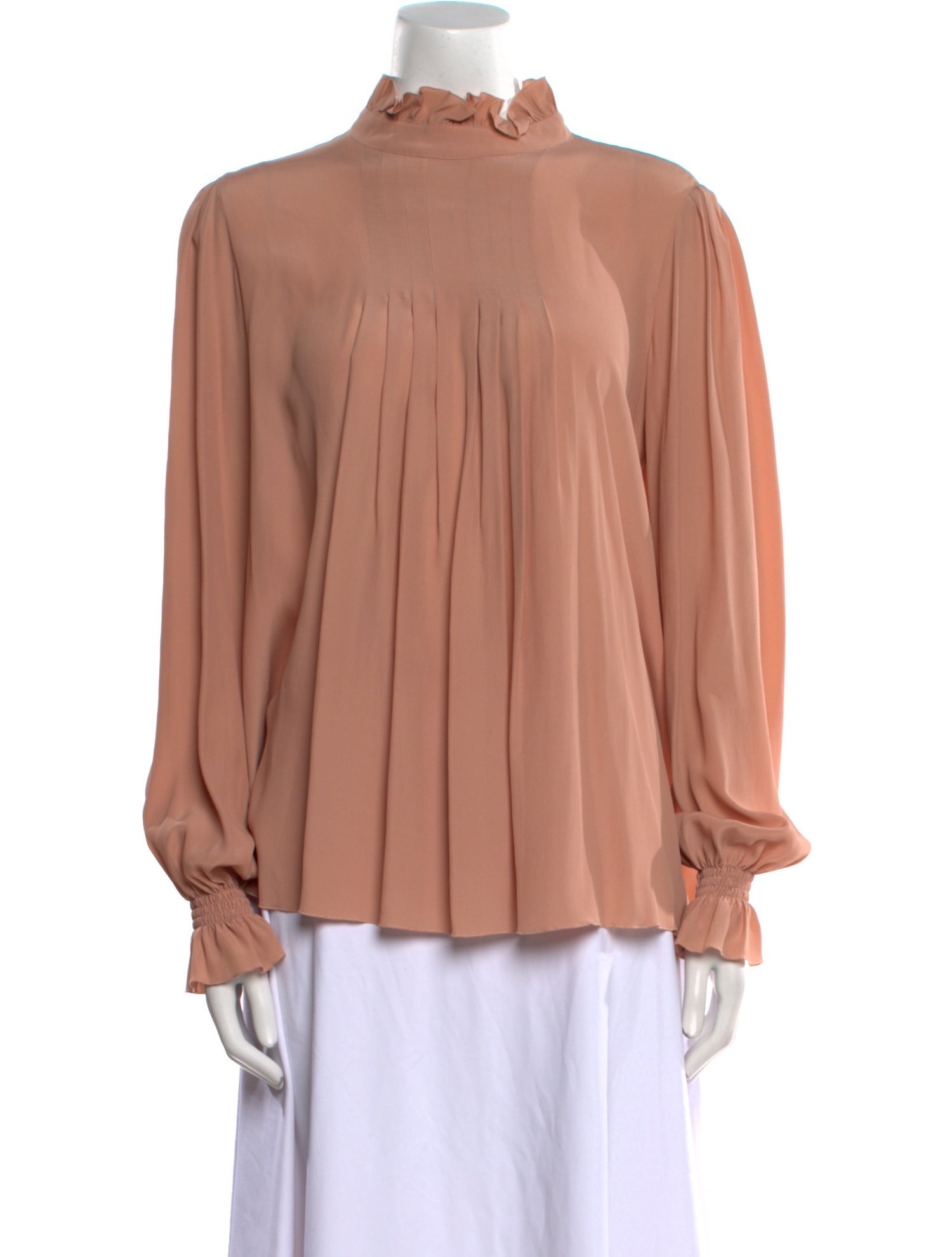 See by Chloé Mock Neck Long Sleeve Blouse