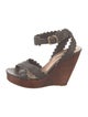 See by Chloé Leather Scalloped Accent Sandals