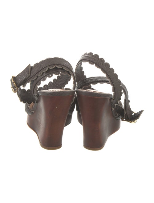 See by Chloé Leather Scalloped Accent Sandals