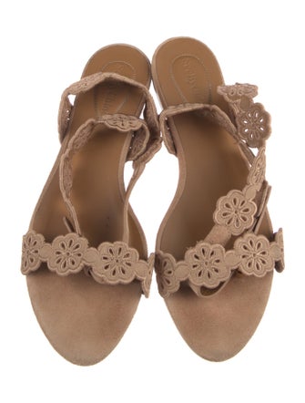 See by Chloé Suede Embroidered Accent Gladiator Sandals