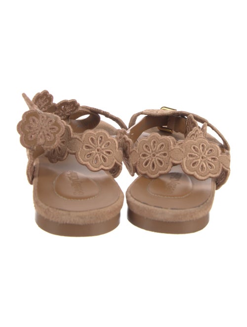 See by Chloé Suede Embroidered Accent Gladiator Sandals