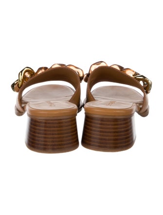 See by Chloé Leather Chain-Link Accents Flats