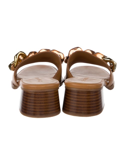 See by Chloé Leather Chain-Link Accents Flats