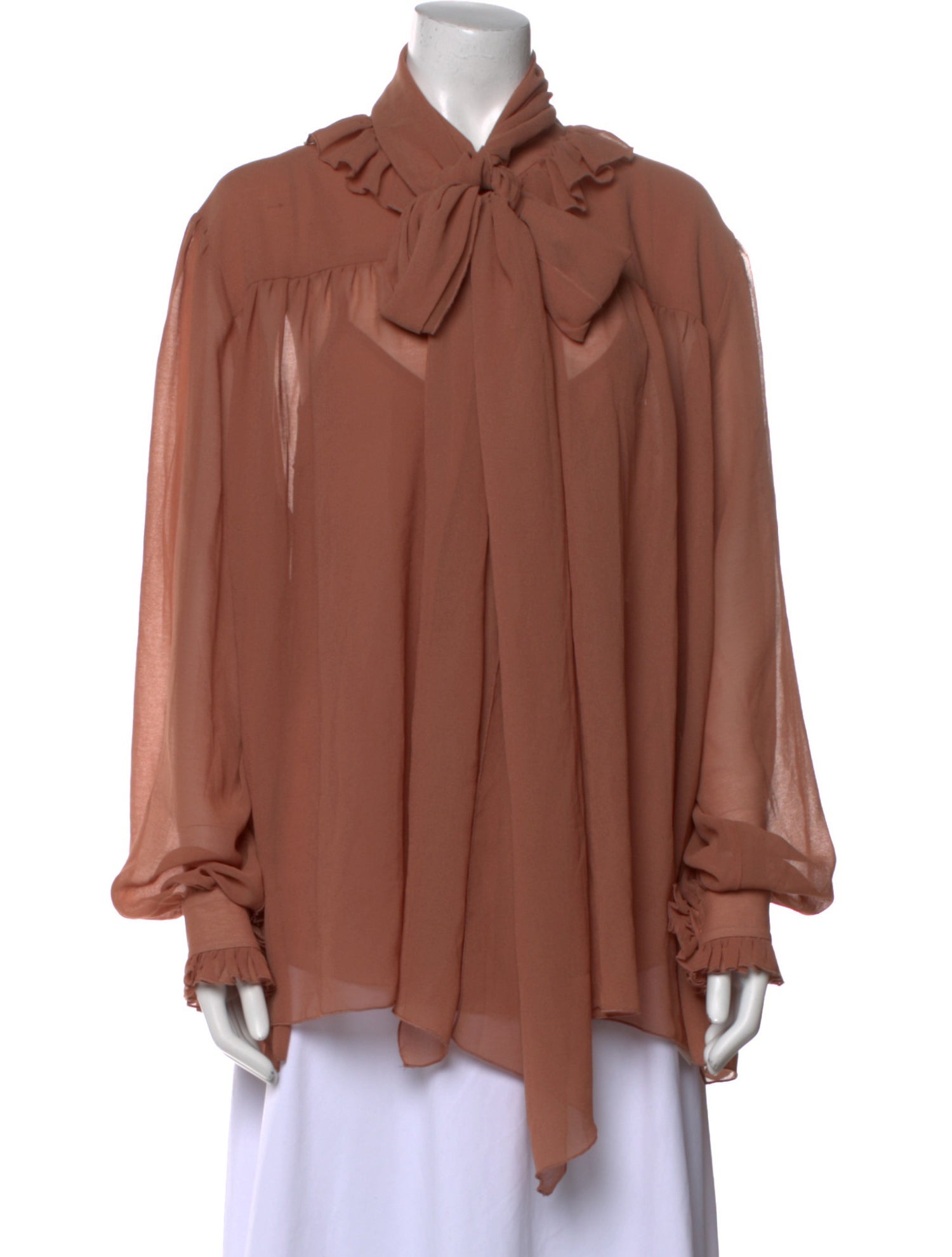 See by Chloé Tie Neck Long Sleeve Blouse w/ Tags